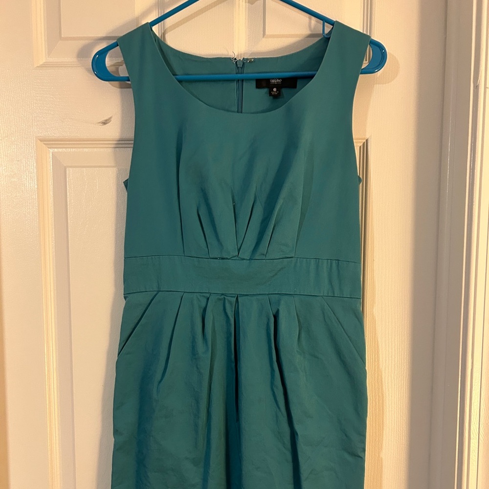 Turquoise wiggle dress retro rockabilly